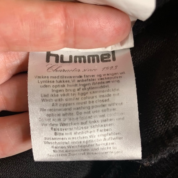Hummel Athletic Track Pants Black Grey Straight Leg Cotton Blend Women’s Small - Picture 12 of 13